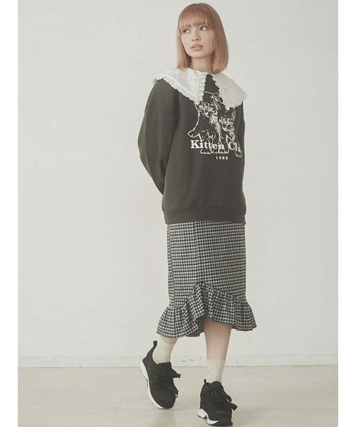 merry jenny（メリージェニー）の「ギンガムマーメイドスカート（スカート・レディース・ブラック/キャメル・FREE）」の16枚目の写真