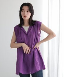 AZUMADAKI DYEING RAMIE SLEEVELESS BLOUSE