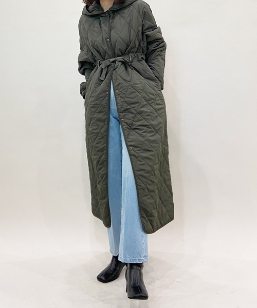 AZUL ENCANTO(アズールエンカント)の「マキシ丈キルティングコート(その他アウター・レディース・ブラック/カーキ・FREE)」の12枚目の写真