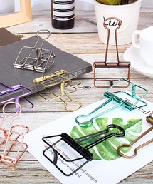 yururira | カラフルメッキクリップ 大(10個入り)(ステーショナリー)