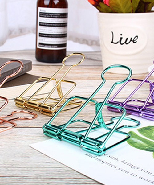 yururira（ユルリラ）の「カラフルメッキクリップ 大(10個入り)（ステーショナリー・レディース・マルチ・FREE）」の4枚目の写真