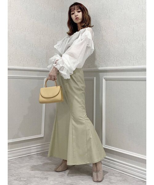 dazzlin（ダズリン）の「スリーブプリーツブラウス（シャツ/ブラウス・レディース・パープル/オフホワイト/イエロー・FREE）」の11枚目の写真