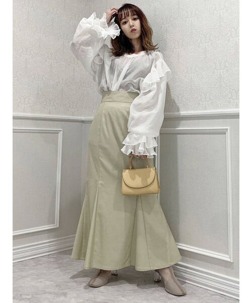 dazzlin（ダズリン）の「スリーブプリーツブラウス（シャツ/ブラウス・レディース・パープル/オフホワイト/イエロー・FREE）」の13枚目の写真