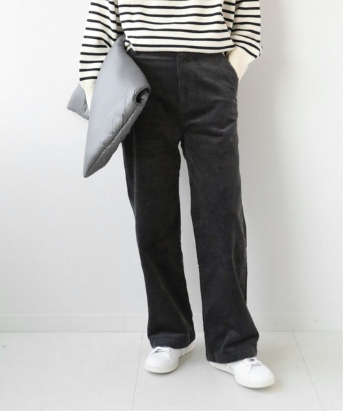 JOURNAL STANDARD relume(ジャーナルスタンダード レリューム)の「ストレッチコーデュロイストレートパンツ◆(その他パンツ・レディース・チャコールグレー/ライトグリーン/アイボリー・36/38/40)」の3枚目の写真