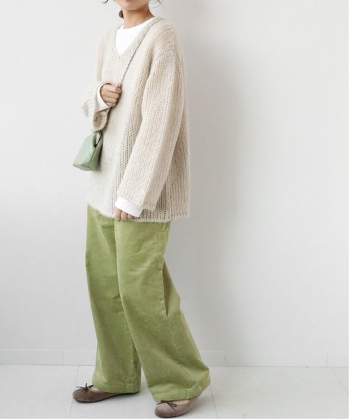 JOURNAL STANDARD relume(ジャーナルスタンダード レリューム)の「ストレッチコーデュロイストレートパンツ◆(その他パンツ・レディース・チャコールグレー/ライトグリーン/アイボリー・36/38/40)」の20枚目の写真