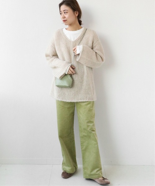 JOURNAL STANDARD relume(ジャーナルスタンダード レリューム)の「ストレッチコーデュロイストレートパンツ◆(その他パンツ・レディース・チャコールグレー/ライトグリーン/アイボリー・36/38/40)」の19枚目の写真