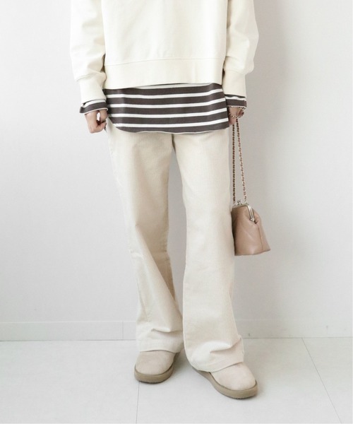 JOURNAL STANDARD relume(ジャーナルスタンダード レリューム)の「ストレッチコーデュロイストレートパンツ◆(その他パンツ・レディース・チャコールグレー/ライトグリーン/アイボリー・36/38/40)」の15枚目の写真