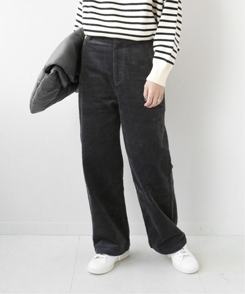 JOURNAL STANDARD relume(ジャーナルスタンダード レリューム)の「ストレッチコーデュロイストレートパンツ◆(その他パンツ・レディース・チャコールグレー/ライトグリーン/アイボリー・36/38/40)」の9枚目の写真