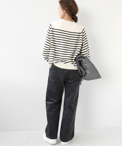 JOURNAL STANDARD relume(ジャーナルスタンダード レリューム)の「ストレッチコーデュロイストレートパンツ◆(その他パンツ・レディース・チャコールグレー/ライトグリーン/アイボリー・36/38/40)」の7枚目の写真