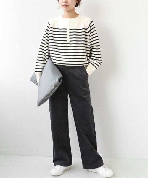 JOURNAL STANDARD relume(ジャーナルスタンダード レリューム)の「ストレッチコーデュロイストレートパンツ◆(その他パンツ・レディース・チャコールグレー/ライトグリーン/アイボリー・36/38/40)」の4枚目の写真