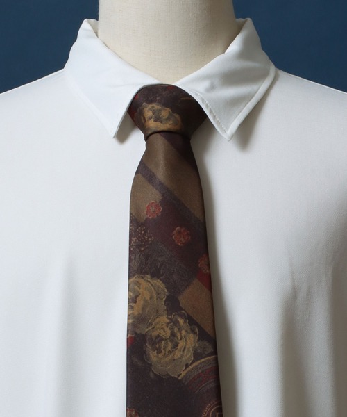 ANPAS（アンパス）の「Total Pattern Print Necktie/総柄プリントネクタイ（ネクタイ・メンズ・ブラック/ベージュ/ブラウン/ブルー/ブラック系その他/ブラウン系その他/ブルー系その他/キャメル/ホワイト/ブラック系その他2/ブラック系その他3/ブラック系その他6/ブラック系その他4/ブラック系その他7/ブラック系その他5/ブラック系/ベージュ系その他/ブラウン系その他2・FREE）」の20枚目の写真
