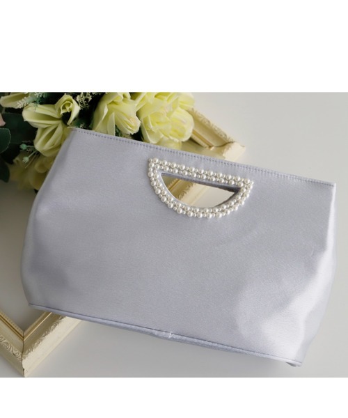 Cupid Heart（キューピッドハート）の「【Cupid Heart】結婚式バッグ　くり手ハンドルレースクラッチバッグ（クラッチバッグ・レディース・ベージュ/グレー・MEDIUM）」の21枚目の写真