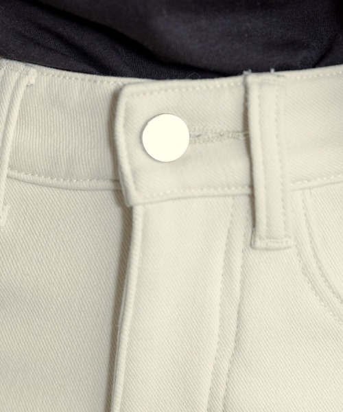 DAY CLOSET（デイ クローゼット）の「レディース 裏起毛ハイウエストストレッチデニムパンツ（デニムパンツ・レディース・ブラウン/アイボリー・S/M/L/2XL/XL/4XL/3XL）」の22枚目の写真