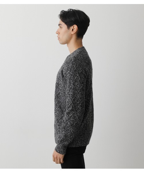 AZUL by moussy(アズールバイマウジー)の「DIAGONAL LATTICE KNIT/ダイアゴナルラティスニット(ニット/セーター・メンズ・ライトピンク/ホワイト/ブラック・LARGE/SMALL/MEDIUM)」の19枚目の写真
