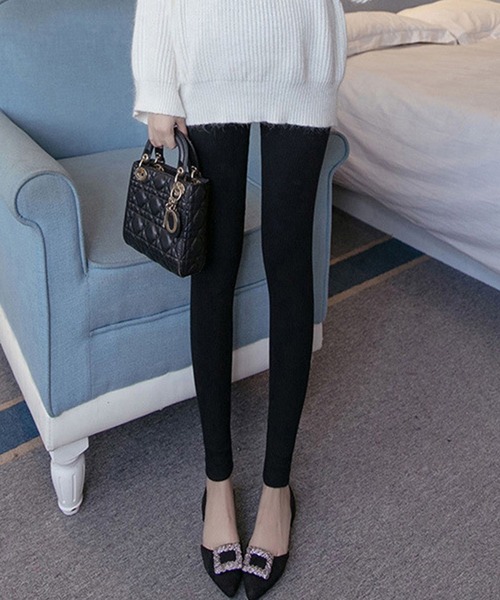 Lace Ladies（レースレディース）の「調整ゴム付き マタニティパンツ（レギンス/スパッツ・レディース・ブラック/グレー/ダークグレー・XL/M）」の11枚目の写真