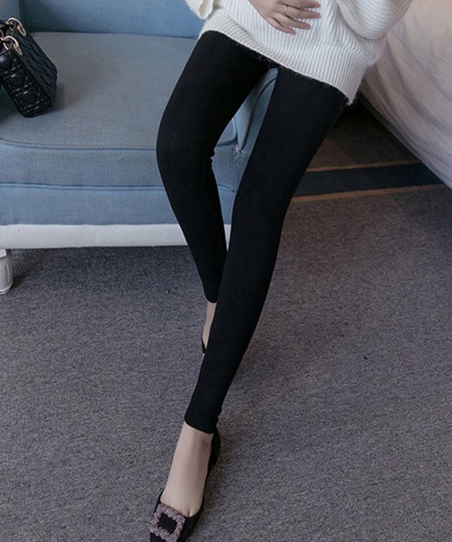 Lace Ladies（レースレディース）の「調整ゴム付き マタニティパンツ（レギンス/スパッツ・レディース・ブラック/グレー/ダークグレー・XL/M）」の10枚目の写真