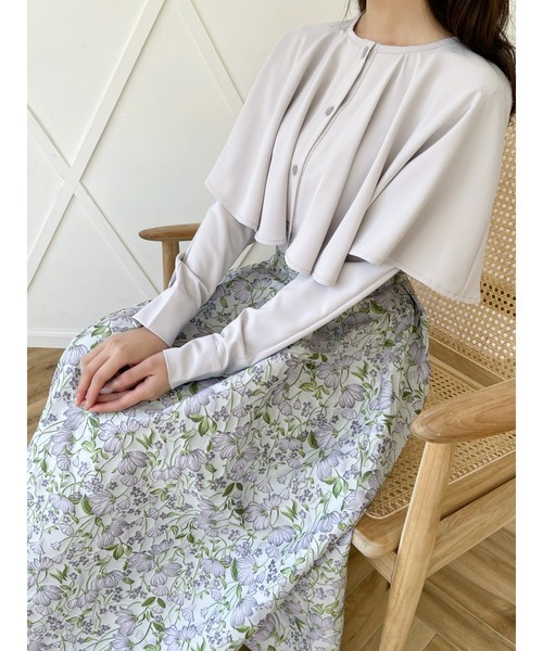 HALUHIROINE（ハルヒロイン）の「ケープ風ブラウス（シャツ/ブラウス・レディース・ライトブルー/ベージュ・FREE）」の2枚目の写真