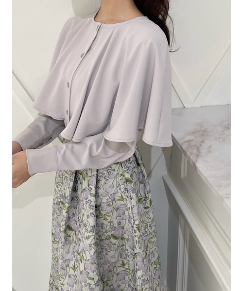 HALUHIROINE（ハルヒロイン）の「ケープ風ブラウス（シャツ/ブラウス・レディース・ライトブルー/ベージュ・FREE）」の9枚目の写真