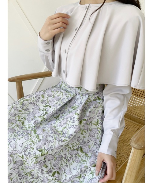 HALUHIROINE（ハルヒロイン）の「ケープ風ブラウス（シャツ/ブラウス・レディース・ライトブルー/ベージュ・FREE）」の3枚目の写真