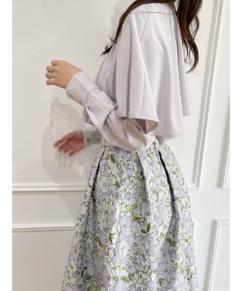 HALUHIROINE（ハルヒロイン）の「ケープ風ブラウス（シャツ/ブラウス・レディース・ライトブルー/ベージュ・FREE）」の5枚目の写真