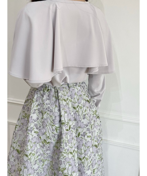 HALUHIROINE（ハルヒロイン）の「ケープ風ブラウス（シャツ/ブラウス・レディース・ライトブルー/ベージュ・FREE）」の11枚目の写真