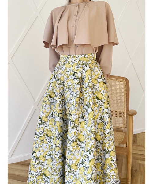 HALUHIROINE（ハルヒロイン）の「ケープ風ブラウス（シャツ/ブラウス・レディース・ライトブルー/ベージュ・FREE）」の4枚目の写真