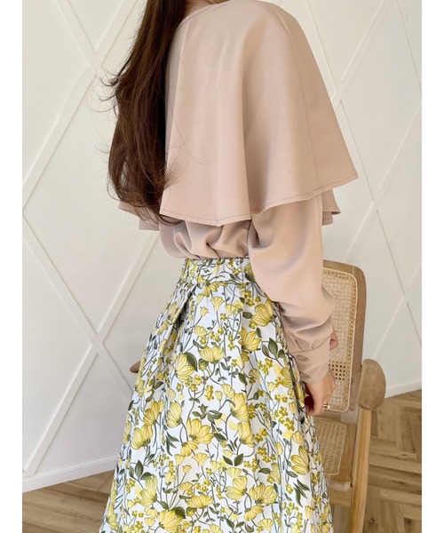 HALUHIROINE（ハルヒロイン）の「ケープ風ブラウス（シャツ/ブラウス・レディース・ライトブルー/ベージュ・FREE）」の14枚目の写真