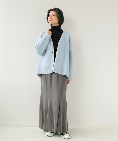 Simplicite（サンプリシテ）の「WジャガードVカーディガン◆（ニット/セーター・レディース・ホワイト/ブラック/ブルー系その他・FREE）」の21枚目の写真