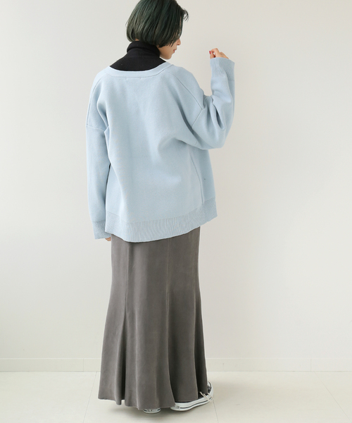 Simplicite（サンプリシテ）の「WジャガードVカーディガン◆（ニット/セーター・レディース・ホワイト/ブラック/ブルー系その他・FREE）」の19枚目の写真