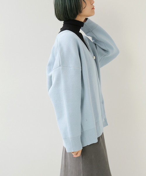 Simplicite（サンプリシテ）の「WジャガードVカーディガン◆（ニット/セーター・レディース・ホワイト/ブラック/ブルー系その他・FREE）」の18枚目の写真