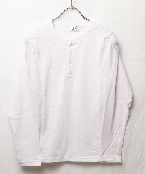 INNOCENT（イノセント）の「『RDS』ヘンリーネックスラブ天竺カットソー（Tシャツ/カットソー・レディース・ホワイト/ブラック/ベージュ/ネイビー/グレー/カーキ/ライトピンク・X-LARGE/MEDIUM/LARGE）」の2枚目の写真