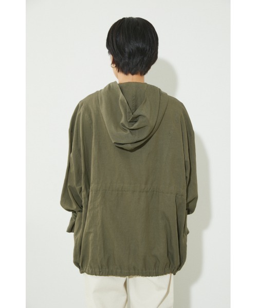 BLACK BY MOUSSY(ブラックバイマウジー)の「military hoodie coat(ミリタリーフーディコート)(その他アウター・レディース・ホワイト/カーキ・FREE)」の14枚目の写真