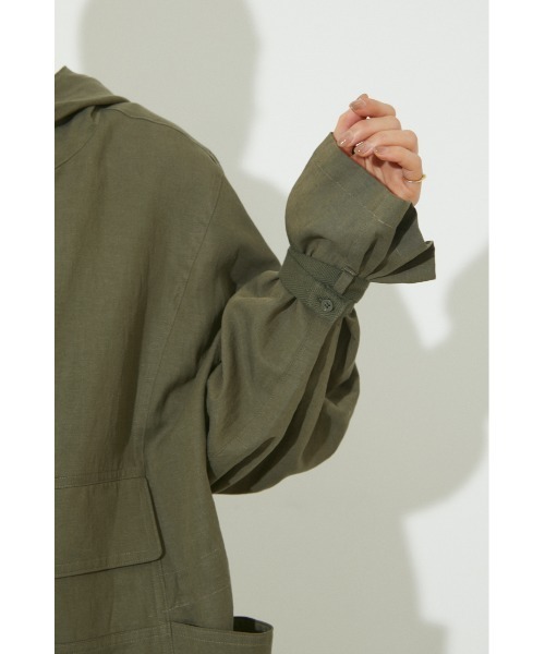 BLACK BY MOUSSY(ブラックバイマウジー)の「military hoodie coat(ミリタリーフーディコート)(その他アウター・レディース・ホワイト/カーキ・FREE)」の18枚目の写真