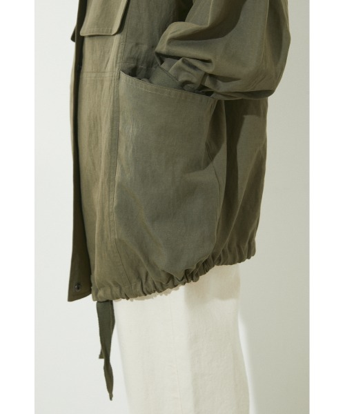 BLACK BY MOUSSY(ブラックバイマウジー)の「military hoodie coat(ミリタリーフーディコート)(その他アウター・レディース・ホワイト/カーキ・FREE)」の4枚目の写真