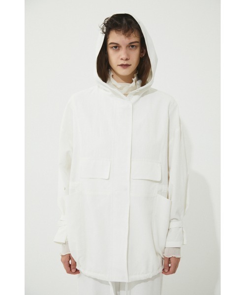 BLACK BY MOUSSY(ブラックバイマウジー)の「military hoodie coat(ミリタリーフーディコート)(その他アウター・レディース・ホワイト/カーキ・FREE)」の15枚目の写真