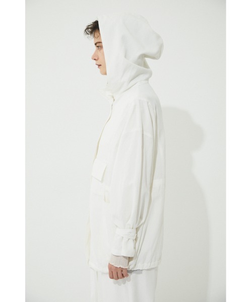 BLACK BY MOUSSY(ブラックバイマウジー)の「military hoodie coat(ミリタリーフーディコート)(その他アウター・レディース・ホワイト/カーキ・FREE)」の11枚目の写真