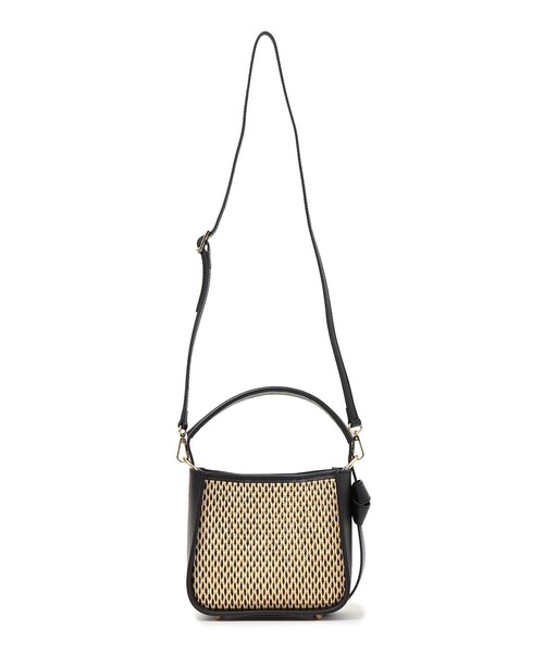 MARCO BIANCHINI（マルコビアンチーニ）の「MARCO BIANCHINI: ラフィア ノットデザイン 2WAY スクエア ショルダーバッグ（ショルダーバッグ・レディース・ブラック・ONE SIZE）」の14枚目の写真