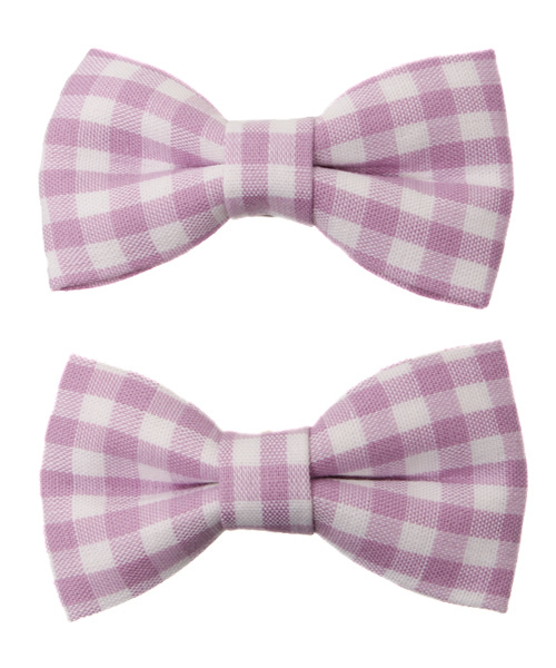 WEGO（ウィゴー）の「WEGO/ギンガムリボンヘアクリップ（バレッタ/ヘアクリップ・レディース・ブラック/サックスブルー/パープル/ピンク/レッド・FREE）」の4枚目の写真