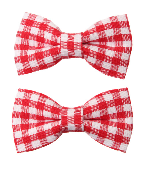 WEGO（ウィゴー）の「WEGO/ギンガムリボンヘアクリップ（バレッタ/ヘアクリップ・レディース・ブラック/サックスブルー/パープル/ピンク/レッド・FREE）」の5枚目の写真