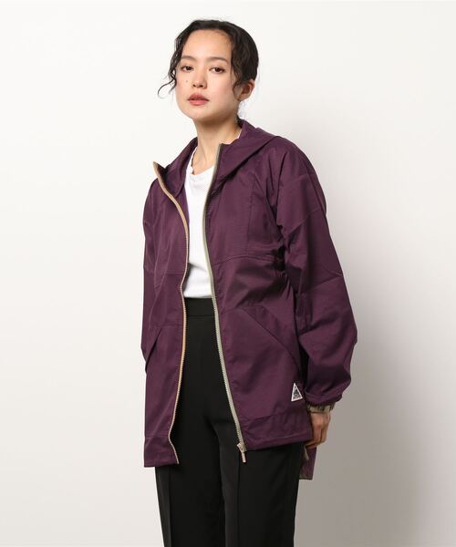 KRIFF MAYER Lady's Collection（クリフメイヤーレディースコレクション）の「さらさらエアーフードJK（ナイロンジャケット・レディース・カラフル/レンガ/パープル/ベージュ/グリーン/チャコール/その他5・MEDIUM/LARGE）」の5枚目の写真