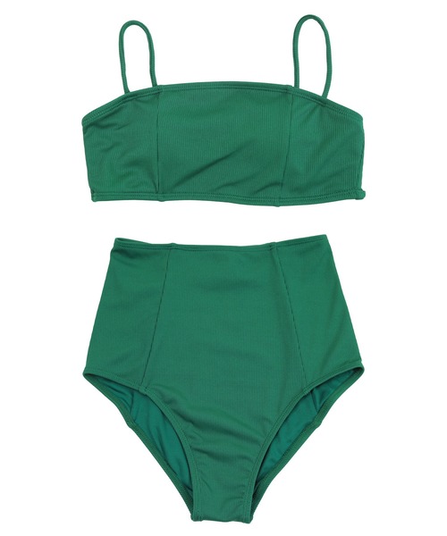 SEA DRESS（シードレス）の「ﾊｲｳｴｽﾄ×ｼﾝﾌﾟﾙﾘﾌﾞﾋﾞｷﾆ/水着（水着・レディース・チェリーピンク/ブラウン/グリーン・L/S/M）」の21枚目の写真