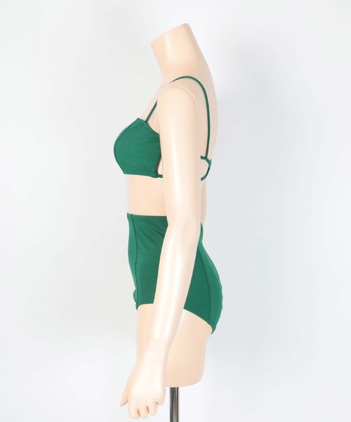 SEA DRESS（シードレス）の「ﾊｲｳｴｽﾄ×ｼﾝﾌﾟﾙﾘﾌﾞﾋﾞｷﾆ/水着（水着・レディース・チェリーピンク/ブラウン/グリーン・L/S/M）」の14枚目の写真