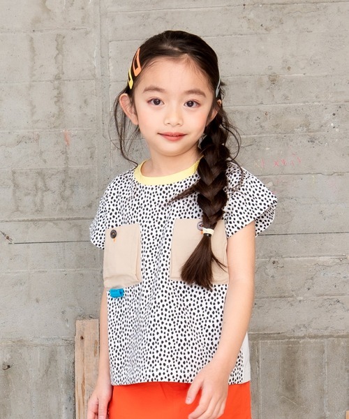 RAGMART（ラグマート）の「立体ポケットTシャツ（Tシャツ/カットソー・キッズ・ブラック×ホワイト/ブラック/ドット・90cm/95cm/80ｃｍ）」の3枚目の写真