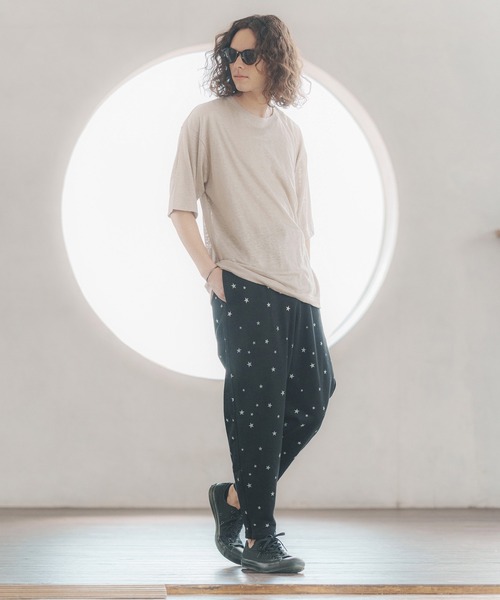 CAMBIO(カンビオ)の「mp9931-Star Print Sweat Pants パンツ(スウェットパンツ・メンズ・杢グレー/ブラック・M/S/L)」の13枚目の写真