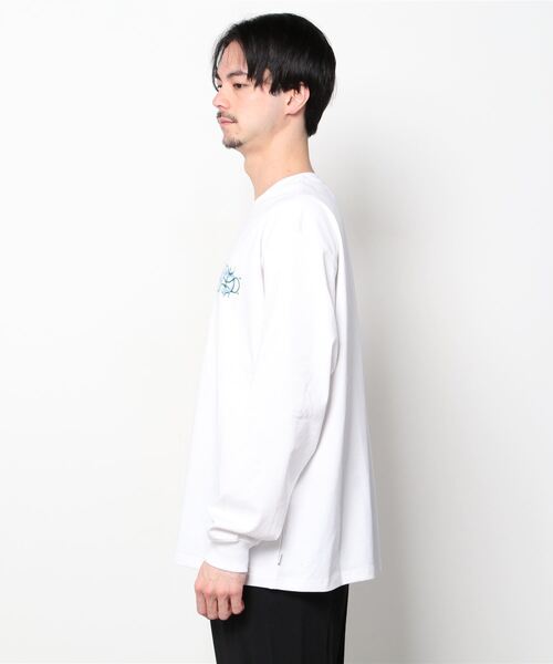OY(オーワイ)の「【OY/オーワイ】VINE MELTING LOGO LONG SLEEVE/ロゴロンT 長袖Tシャツ プリントロンTシャツ(Tシャツ/カットソー・メンズ・ブラック/ホワイト・01/02)」の21枚目の写真