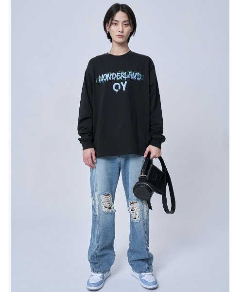 OY(オーワイ)の「【OY/オーワイ】VINE MELTING LOGO LONG SLEEVE/ロゴロンT 長袖Tシャツ プリントロンTシャツ(Tシャツ/カットソー・メンズ・ブラック/ホワイト・01/02)」の18枚目の写真