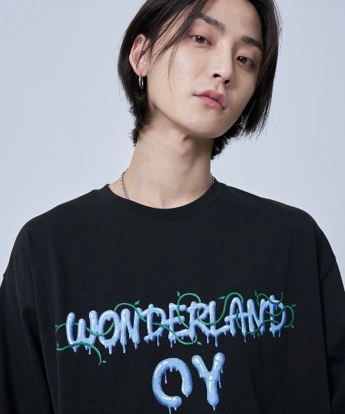 OY(オーワイ)の「【OY/オーワイ】VINE MELTING LOGO LONG SLEEVE/ロゴロンT 長袖Tシャツ プリントロンTシャツ(Tシャツ/カットソー・メンズ・ブラック/ホワイト・01/02)」の16枚目の写真