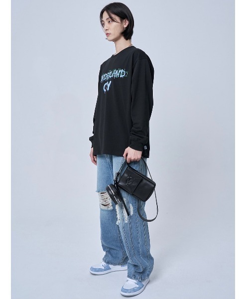 OY(オーワイ)の「【OY/オーワイ】VINE MELTING LOGO LONG SLEEVE/ロゴロンT 長袖Tシャツ プリントロンTシャツ(Tシャツ/カットソー・メンズ・ブラック/ホワイト・01/02)」の19枚目の写真
