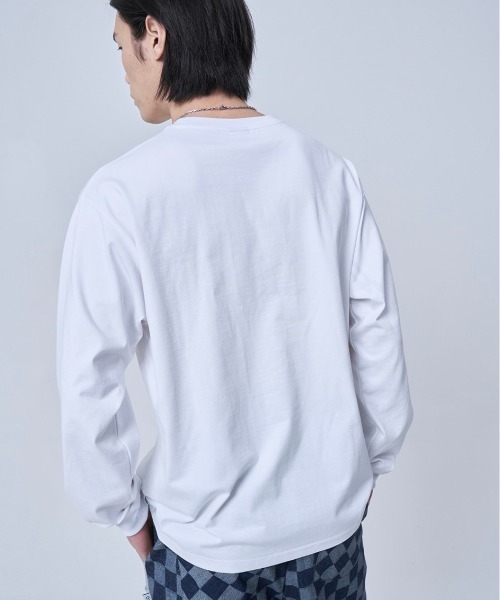 OY(オーワイ)の「【OY/オーワイ】VINE MELTING LOGO LONG SLEEVE/ロゴロンT 長袖Tシャツ プリントロンTシャツ(Tシャツ/カットソー・メンズ・ブラック/ホワイト・01/02)」の7枚目の写真