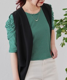 prose verse | パワショルリブボーダーカットソー(Tシャツ/カットソー)